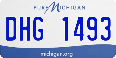 MI license plate DHG1493