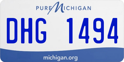 MI license plate DHG1494
