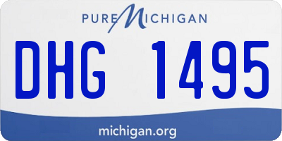 MI license plate DHG1495