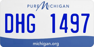 MI license plate DHG1497