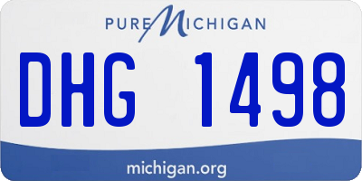 MI license plate DHG1498