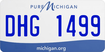 MI license plate DHG1499