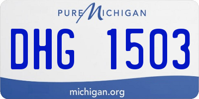 MI license plate DHG1503