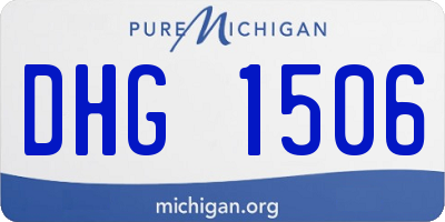 MI license plate DHG1506