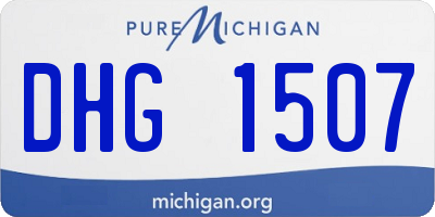 MI license plate DHG1507