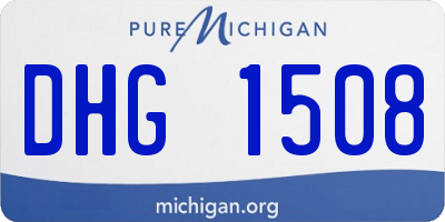 MI license plate DHG1508