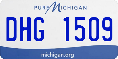 MI license plate DHG1509