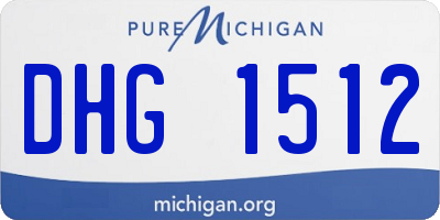 MI license plate DHG1512
