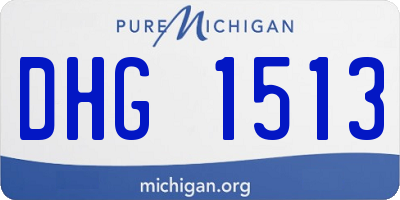 MI license plate DHG1513
