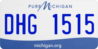 MI license plate DHG1515