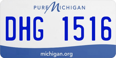 MI license plate DHG1516