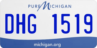 MI license plate DHG1519