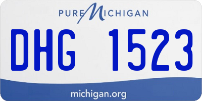 MI license plate DHG1523