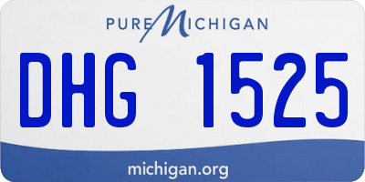 MI license plate DHG1525