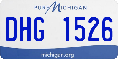 MI license plate DHG1526