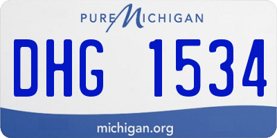 MI license plate DHG1534