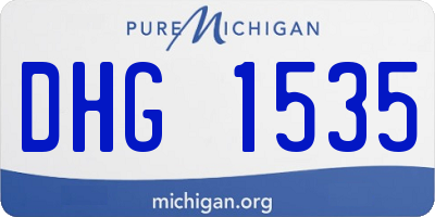 MI license plate DHG1535