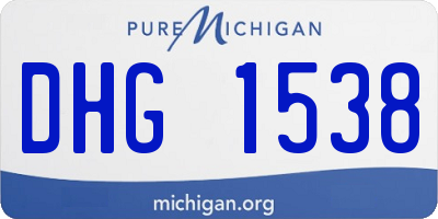 MI license plate DHG1538