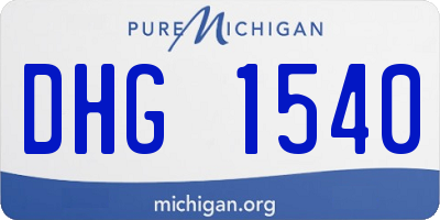 MI license plate DHG1540