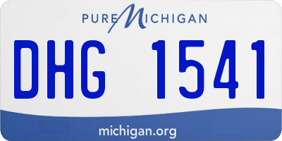 MI license plate DHG1541