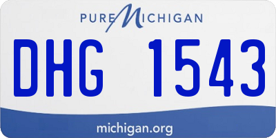 MI license plate DHG1543
