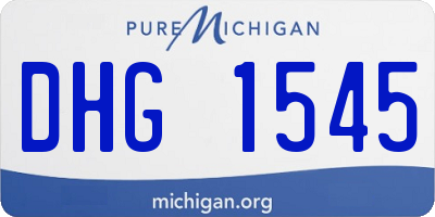 MI license plate DHG1545