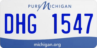 MI license plate DHG1547