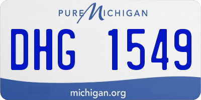 MI license plate DHG1549