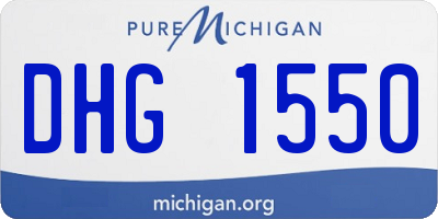 MI license plate DHG1550