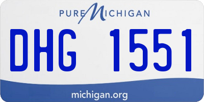 MI license plate DHG1551