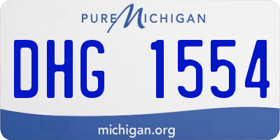 MI license plate DHG1554