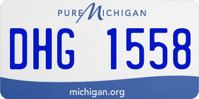 MI license plate DHG1558