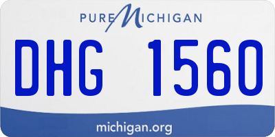 MI license plate DHG1560