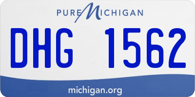MI license plate DHG1562