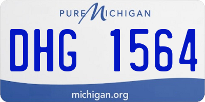 MI license plate DHG1564