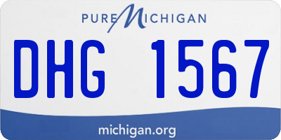 MI license plate DHG1567