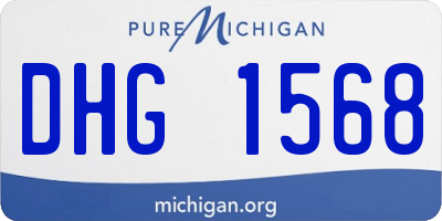 MI license plate DHG1568