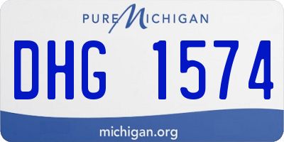 MI license plate DHG1574