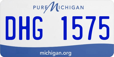 MI license plate DHG1575