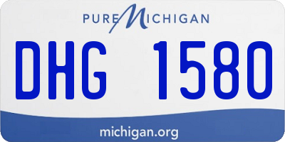 MI license plate DHG1580