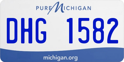 MI license plate DHG1582