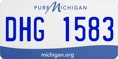 MI license plate DHG1583
