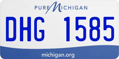 MI license plate DHG1585
