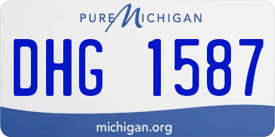 MI license plate DHG1587