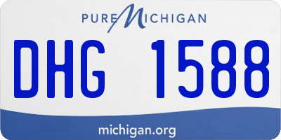MI license plate DHG1588