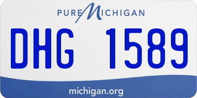 MI license plate DHG1589