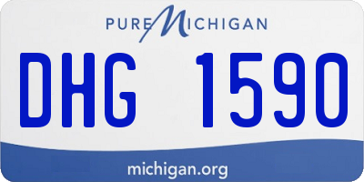 MI license plate DHG1590