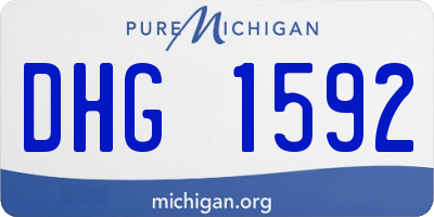 MI license plate DHG1592