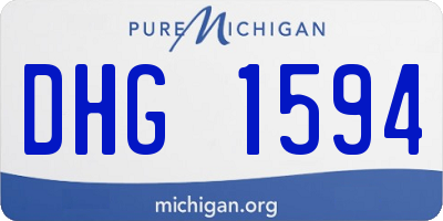 MI license plate DHG1594
