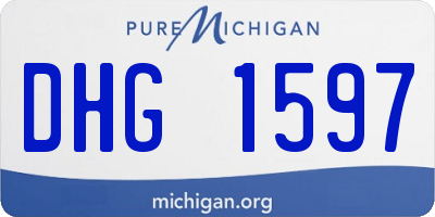 MI license plate DHG1597